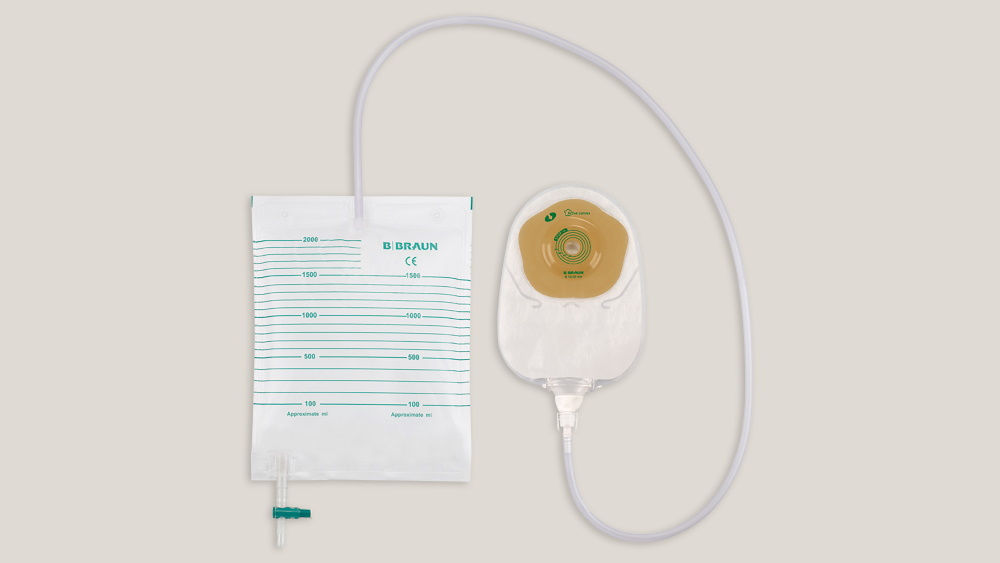 poche d’urostomie avec poche de recueil d’urine distale