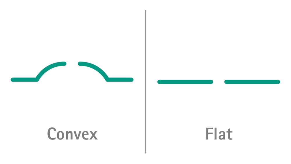 illustration de la plaquette de stomie convexe ou plate en vert