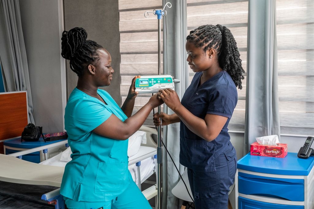 Infirmières du Centre médical Franklyn à Accra, au Ghana.