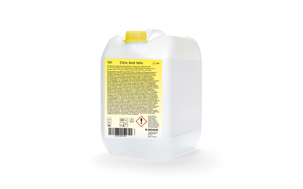 6 x 1 Litre Acide Citrique Liquide 50%